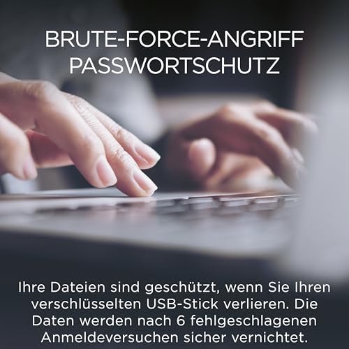 32Gb Crypto-C Dual Encrypted Usb Flash Memory Drive, Aes-Xts 256-Bit Hardware Encrypted Usb 3.2 With Secure Dual Password - Certified To Fips 197, Compatible With Mac, Macbook, Pc, Laptop