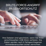 32Gb Crypto-C Dual Encrypted Usb Flash Memory Drive, Aes-Xts 256-Bit Hardware Encrypted Usb 3.2 With Secure Dual Password - Certified To Fips 197, Compatible With Mac, Macbook, Pc, Laptop