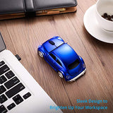 Classic Car Shaped Mouse [Updated] With Led Headlights, 1600 Dpi, 2.4Ghz Wireless Computer Mouse, Comfortable For Every Use, Blue