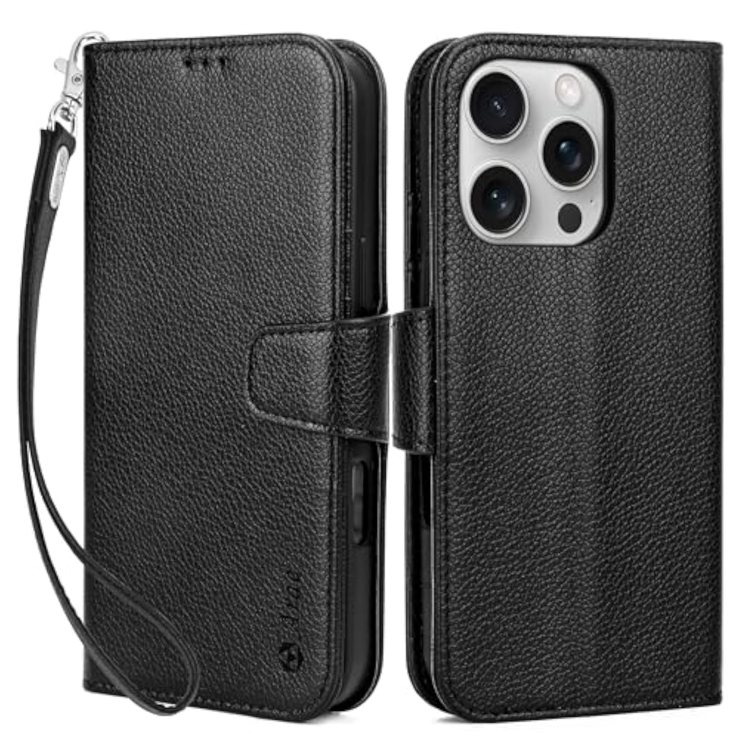 iPhone 16 Pro Wallet Case with Card Holder, RFID Blocking, Kickstand, Wristlet