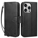 iPhone 16 Pro Wallet Case with Card Holder, RFID Blocking, Kickstand, Wristlet