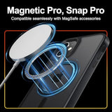 For Iphone 11 Case With 1 Screen Protector, Compatible With Magsafe, Magnetic Matte Slim Phone Cover, Translucent Frosted Back Shockproof Protection Bumper, Black