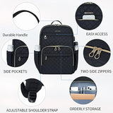 Laptop Backpack 15.6 Inch Stylish Daypack With Usb Charging Port, Waterrepellent Nylon Backpack Backpack For Travel/Business/Women/Black
