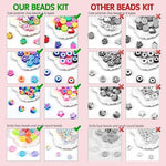Bracelet Making Kit, Beads For Bracelets Making Pony, Kandi, Polymer Clay, Smile Face & Letter Beads For Jewelry Making, Diy Arts And Crafts Gifts Toys For Girls Age 6-12