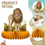 9 Pcs African Safari Centerpieces For Tables Baby Shower Decorations Jungle Animals Honeycomb Centerpieces Safari Animal Theme Birthday Decorations For Boys Kids Baby Shower Nursery Party