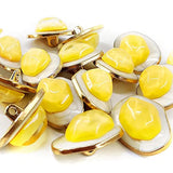 Metal Base Fried Egg Shape Sewing Shank Buttons 20 Pcs - 23Mm, 7/8"