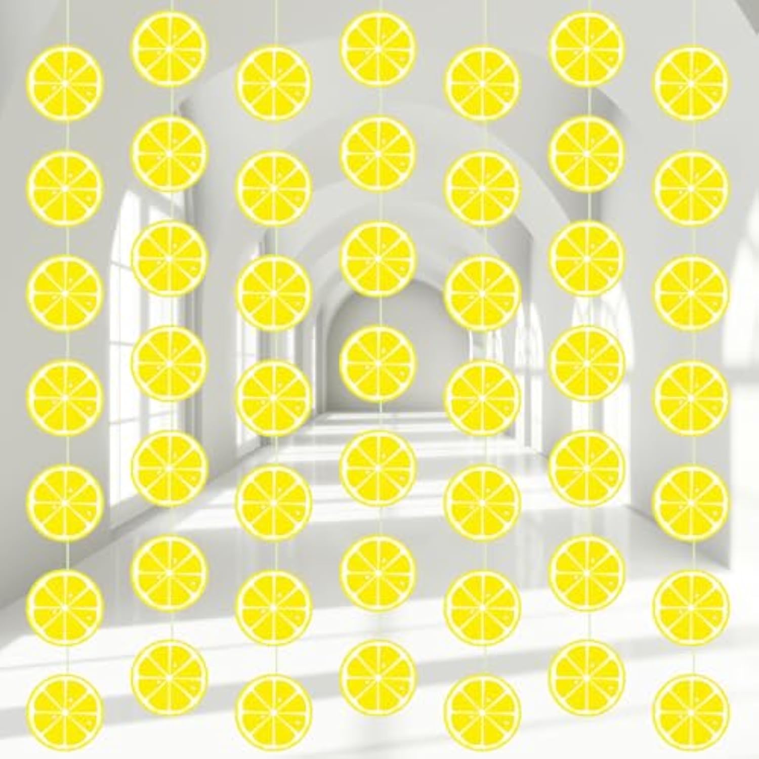 8 Packs Lemon Party Banner Decorations Lemon Paper Garland Summer Paper Hanging Cutouts Summer Fruit Theme Banners For Wedding Birthday Baby Shower Party Supplies Decoration