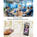 Air Mouse For Pc/Ios/Android With Touchpad Rechargeable Wireless Presentation For Ppt Pointer Bluetooth 2.4G Remote Control For Powerpoint/Keynote/Tiktok/Camera/Kindle App (Silver)