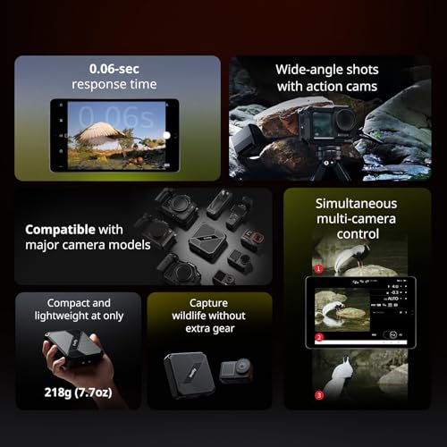 Wireless Tethering Hub For Cameras, 500M/1640Ft Wireless Camera Monitor & Repeater, Remote Control Camera Via App For Wildlife Photography, For Sony For Canon For Nikon For Panasonic-5566