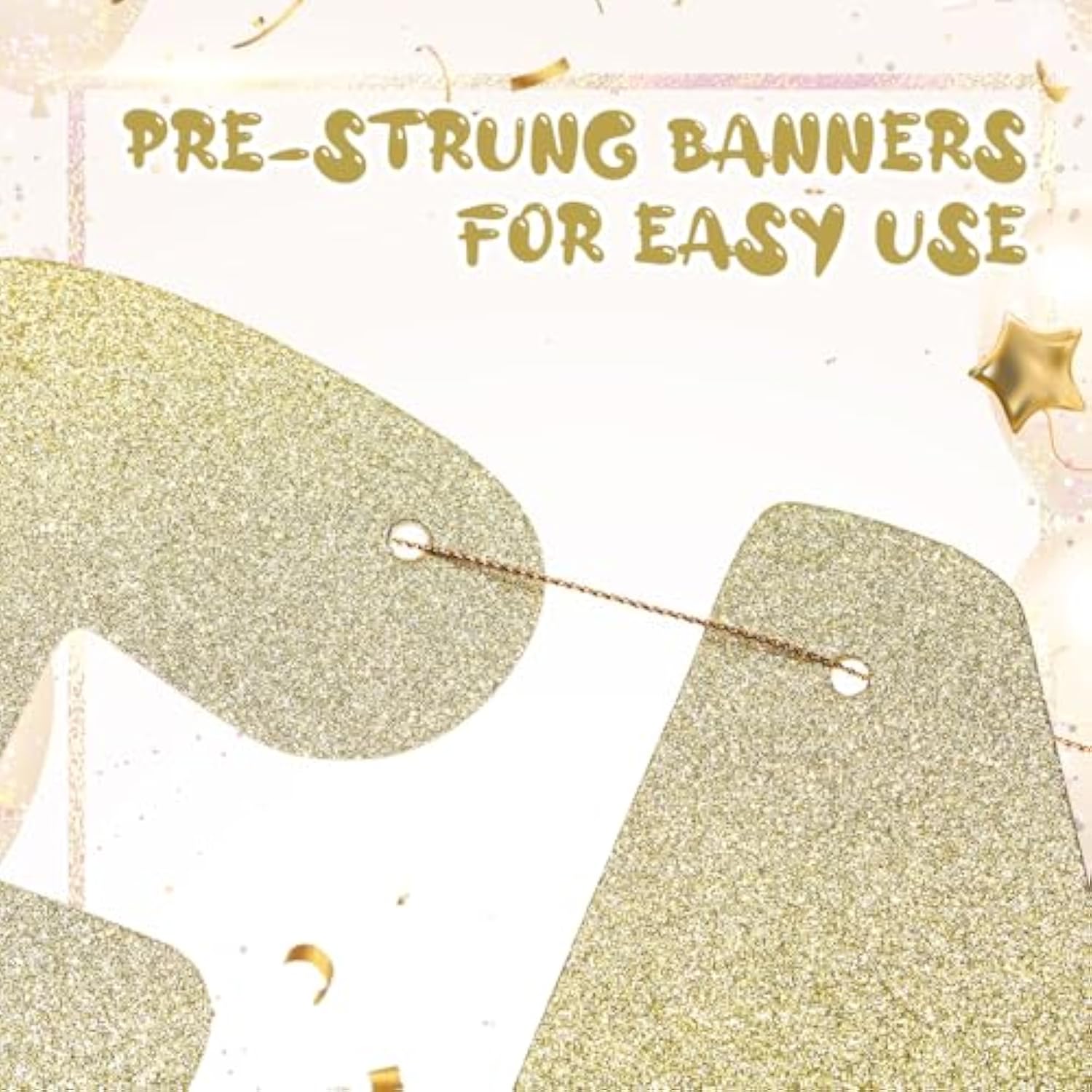 Soon To Be Mr & Mrs Banner For Bridal Shower Decorations Pre-Strung Gold Glitter Mr And Mrs Sign Garland For Wedding Engagement Bachelorette Party Decorations