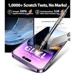 -4 Pack For 14 Pro Max Privacy Screen Protector[6.7 Inches] With 2 Pack Camera Lens Protector, [Drop Protection] 9H Hardness Scratch Resistant Tempered Glass Film, Easy To Install
