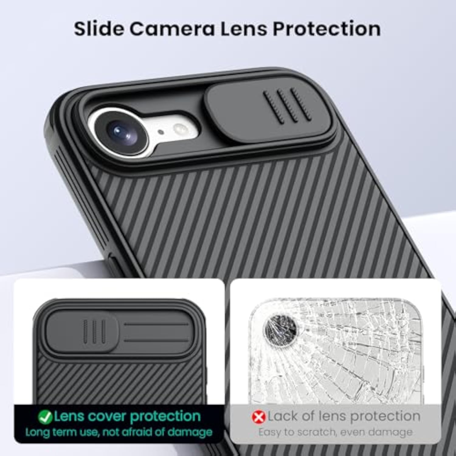 Magnetic MagSafe Case for iPhone 17E/16E, Upgraded Camera Cover with Shockproof Protection, Compatible with MagSafe, Slim Fit for iPhone 17E(2026)/16E(2025) 6.1 inch, Black