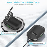 Bluetooth Headset Wireless Earpiece Microphone 180H Playtime 1000Mah Wireless Charging Case Handsfree Single Ear Headset Led Display For Iphone Android Cellphones Pc Computer Trucker Drivers Work Game