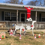 3.9 Ft Hanging Santa Claus Outdoor Christmas Decorations Outside Large Christmas Decor From Roof Gutter Window