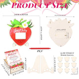 Baby Shower Guest Book Alternatives Strawberry - 63 Pcs Berry Sweet Baby Shower Decorations Guest Book - Strawberry Gender Reveal Decorations With Pen, 60 Wood Slices, Sonogram Photo Frame Keepsake For 60 Guests