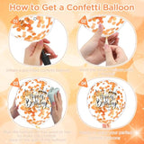Orange Happy Birthday Balloons 18Pcs Latex Confetti Fall Party Decorations Supplies