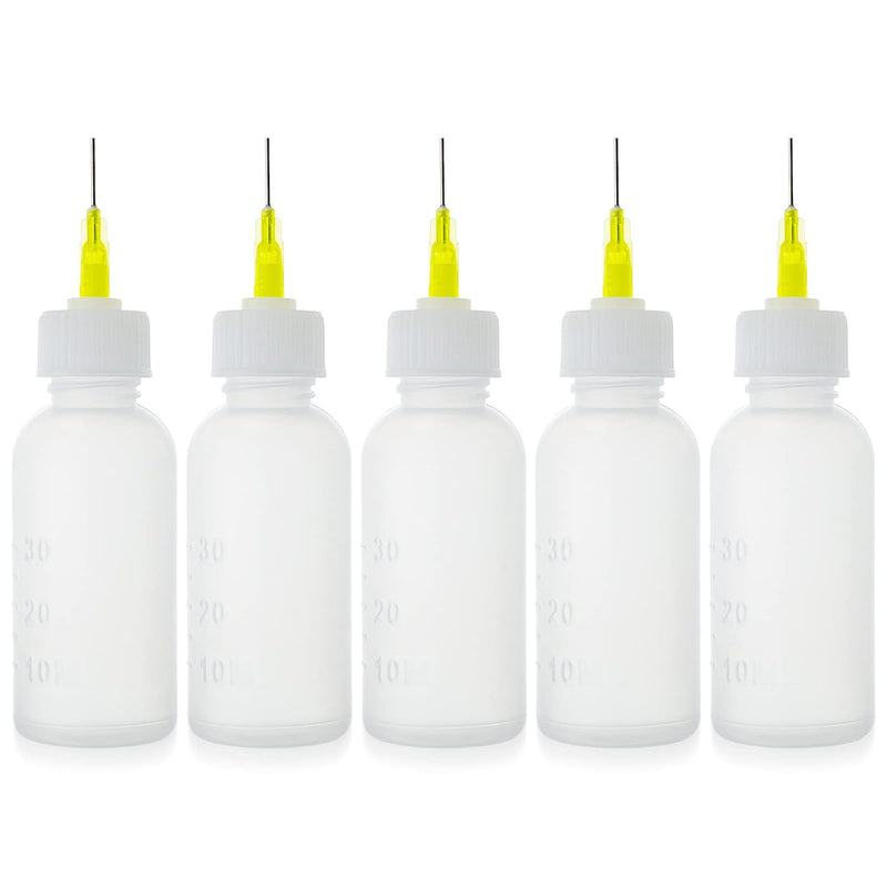 30Cc Needle Glue Squeeze Bottle, Precision Tip Applicator, 5 Pack