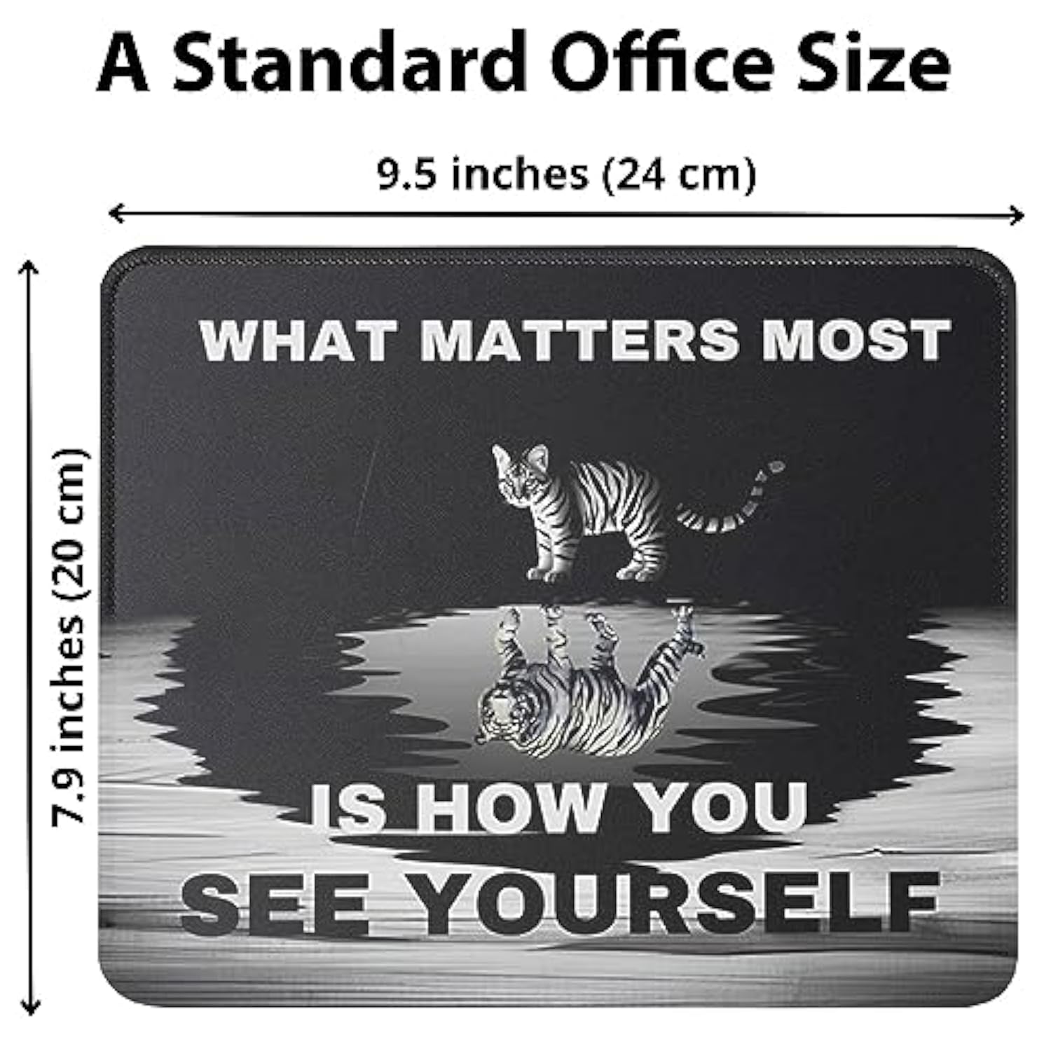 How You See Yourself Cat Mouse Pad For Women, Men - Inspirational Cat Lovers Gift - Gifts For Kitten Cat Owner, Pet, Animal Lovers - Funny Mouse Mat 9.5 Inch