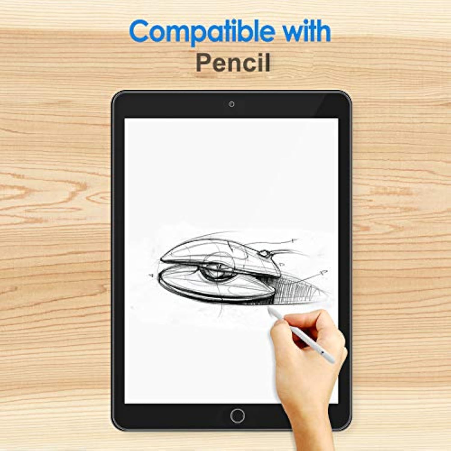 JETech Screen Protector for iPad Pro 12.9-Inch (2015/2017 Model, 1st/2nd Generation), Tempered Glass Film