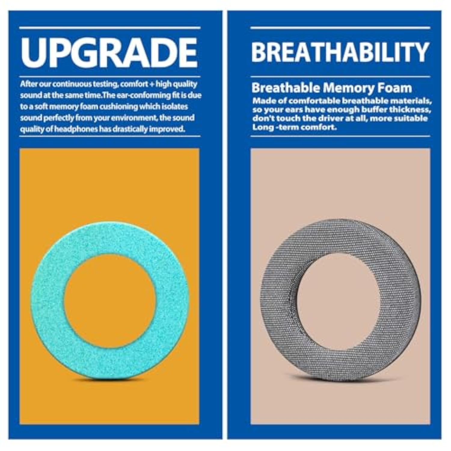 Earpads Compatible With Dt700 Prox Dt900 Prox, Replacement Ear Pads Cushions With High-Density Noise Isolation Foam - Grey Fabric