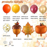 Fall Balloon Arch Kit: Orange, Brown, Gold Party Decor