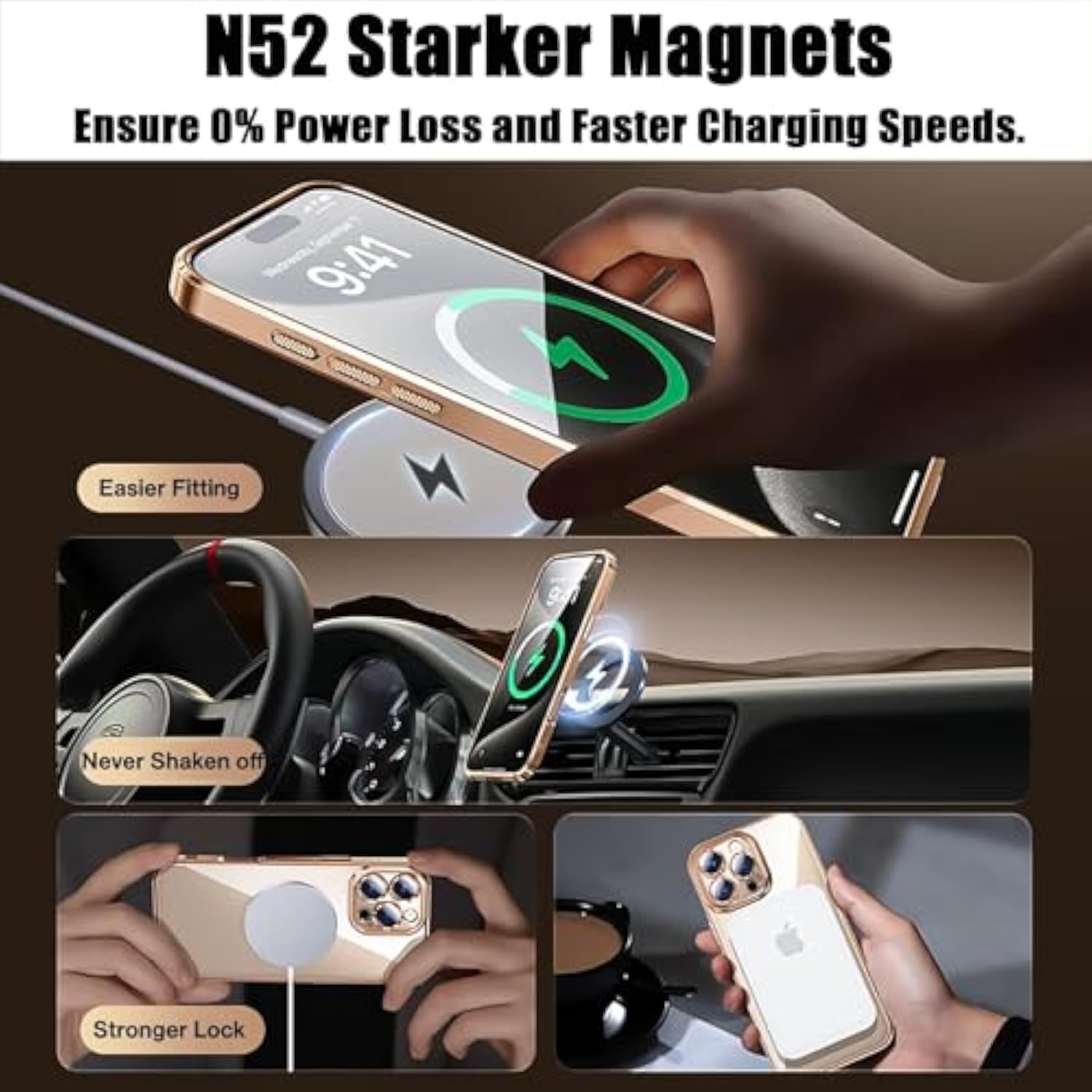 Magnetic Case For Iphone 16 Pro Max With 2 Privacy Screen Protector & Camera Cover [Compatible With Magsafe],Non-Yellowing Plating Glossy Shockproof Phone Case For Iphone 16 Promax,Pink