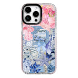 For Iphone 15 Case, Coastal Vintage Collage Pattern, Military-Grade Drop Protection, Vintage Seaside Soft Slim Tpu Protective Cover With Camera Protection For Girls