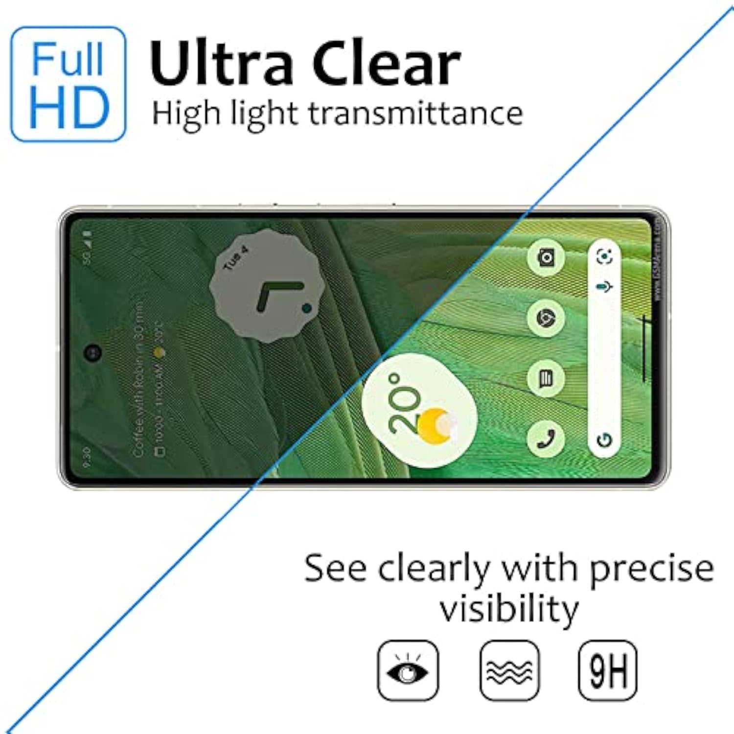 2 Pack Privacy Screen Protector For Google Pixel 6A 6.1”5G [Anti-Spy Tempered Glass], Ultra Hd, Anti-Scratch, Bubble-Free, Easy Install 9H Protective Glass