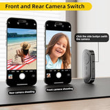 Bluetooth Camera Remote Shutter with Zoom and Front/Rear Camera Switch for Photo and Vlogging,Cllphone Remote Clicker for iOS & Android Smartphone,