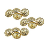 12 Pcs Floral Pattern Openwork Metal Shank Buttons Craft For Diys Sewi