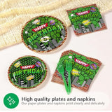 200Pcs Turtle Birthday Decorations For Boys Super Themed Hero Plates And Napkins Green Comics Tortoise Party Supplies For Teens & Kids Video Game Cartoon Turtle Theme Party Favors Serves 50