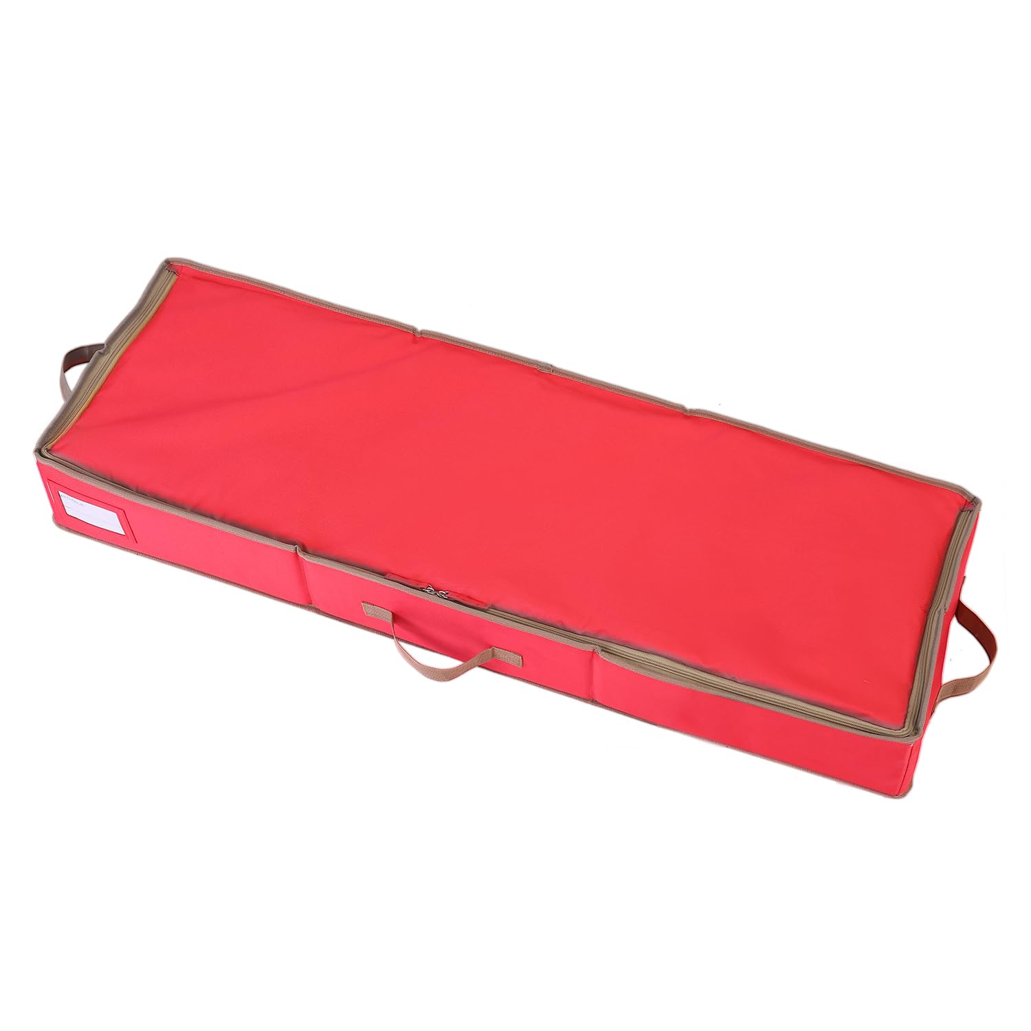 Gift Wrapping Paper Storage Containers,600D Oxford Fabric Christmas Ribbon Gift Bag Bows Storage Box,Holds Up To 20 Rolls,42"W X 14"D X 5.5"H (Red)