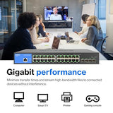 Lgs328C 24 Port Gigabit Managed Network Switch With 4 X 10G Uplink Sfp+ Slots - Advanced Security, Qos, Static Routing, Vlan, Igmp Features - Metal Housing, Desktop / Wall Mount