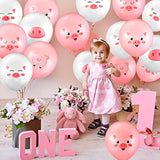Pig Balloons 50pcs: Pink Farm Birthday Party Decorations