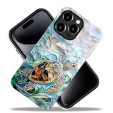 Compatible With Iphone 16 Pro Max,Anti-Scratch Glossy Case Cover,Turtle Blue Green Sea