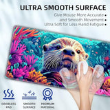 For Gaming Mouse Pad, Cute Otter Mouse Pad For Office And Home Use - Premium Desk Cover Mat Office Desk Accessories And Desk Mat For Keyboard And Mouse