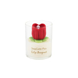 Shopcuti-Plus Red Tulip Glass Jar Soy Wax Candle, Handmade Decorative Candle With The Seal Of Indulgence Fragance, Long Lasting Burn, Gift Ready For Wedding, Home & Birthday(1 Unit)