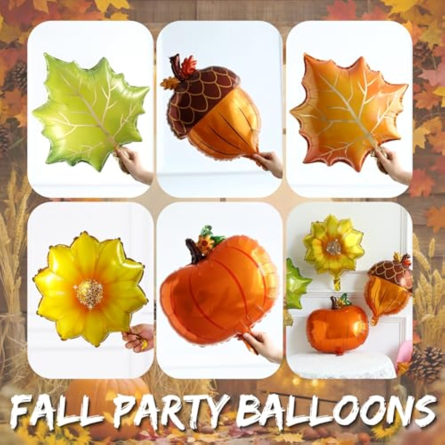 Fall Balloon Arch Kit: Pumpkin Maple Leaf Thanksgiving Decor