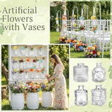 36 Pcs Artificial Flowers Table Centerpiece With Vases Spring Colorful Wildflower Centerpieces Silk Flower Arrangement For Wedding Baby Shower Table Centerpieces Party(Fresh Charm)