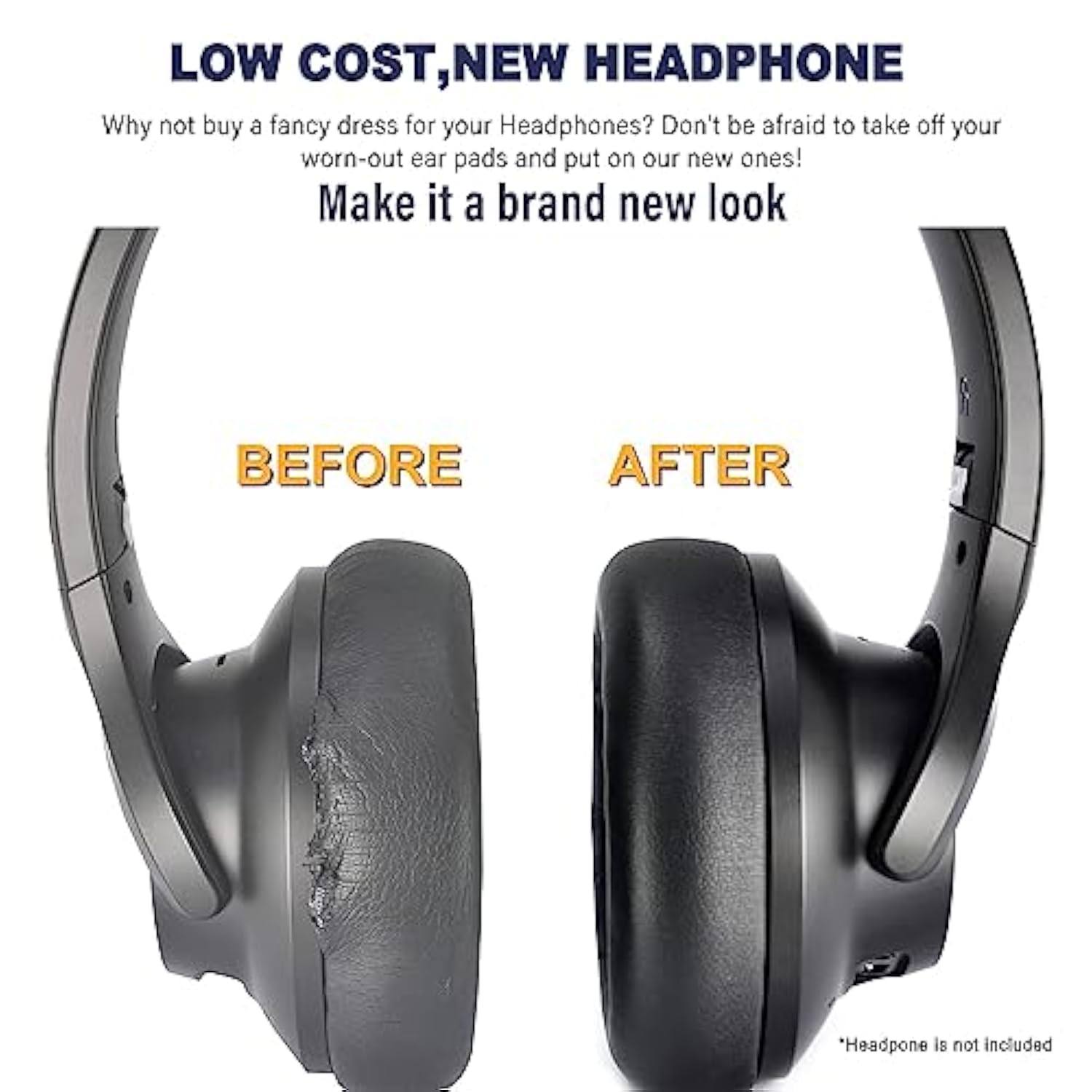 Life Q10 Ear Pads Replacement Ear Cushion Foam Soft Earpads Compatible With Anker Soundcore Life Q10 / Q10 Bt/Life 2 Neo Bluetooth Headphones Ear Cushion (Black/Red)