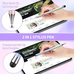 Stylus Pen For Touchscreen (4Pcs), 2 In 1 Stylus Pen For Ipad, High Precision And Sensitivity Rubber Tips And Disc Compatible With Ipad/Iphone/Android Tablets And All Touch Screens Devices (Light)