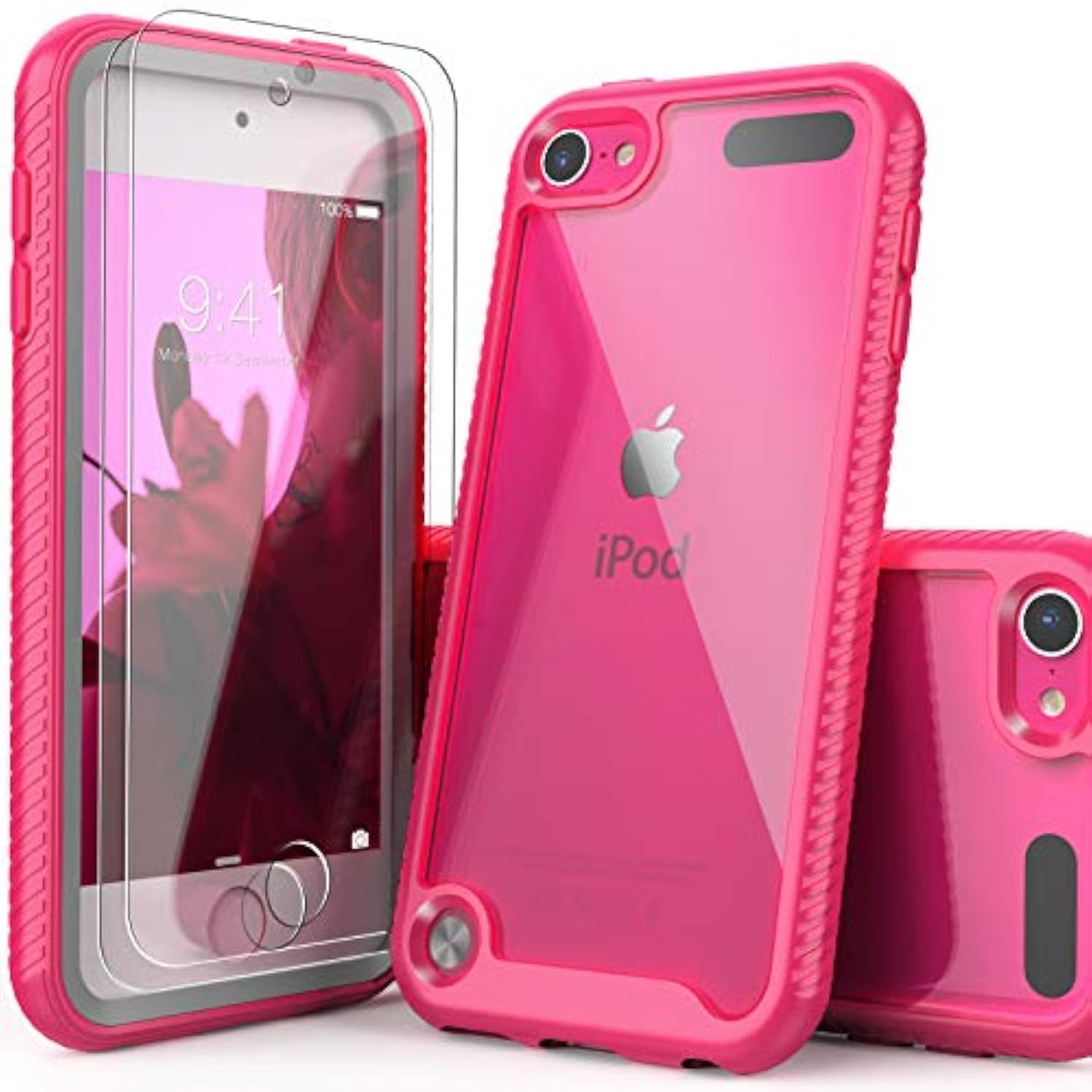 For Iphone 11 Case With Tempered Glass Screen Protector, Hybrid Drop Test Cover With Card Mount Kickstand Slim Fit Protective Phone Cover For Iphone 11 6.1 Inch, Blue