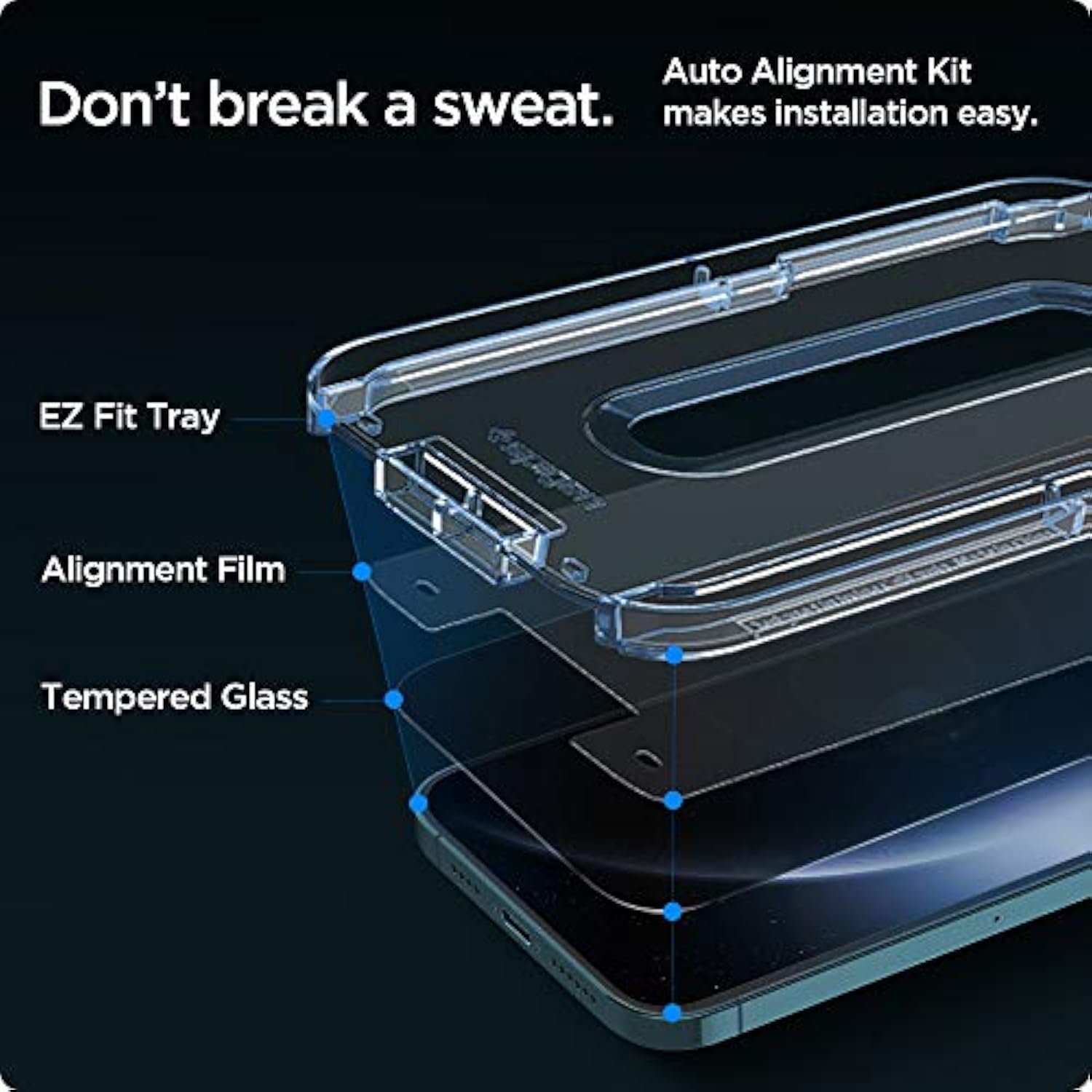Spigen Tempered Glass Screen Protector [GlasTR EZ FIT- Privacy] Designed for iPhone 12 Pro Max - 2 Pack