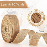 20 Yards Natural Burlap Ribbon Fabric Craft Ribbon Diy Wrapping Burlap