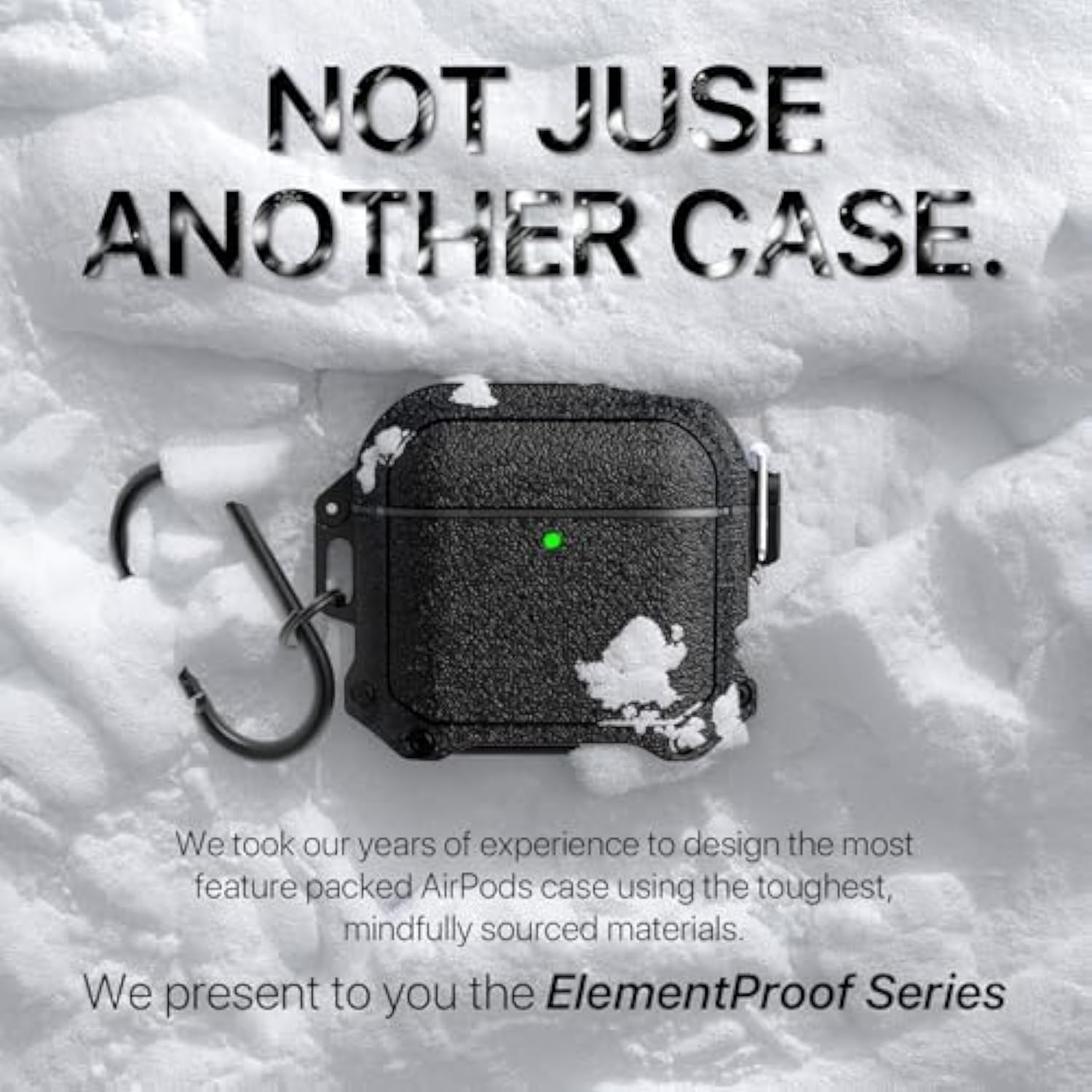 Locking Case For Airpods 4Th Generation - Waterproof, Shockproof, Rugged Full Body Case For Airpods 4Th Generation - With Carabiner Clip, With Cleaning Kit-Black