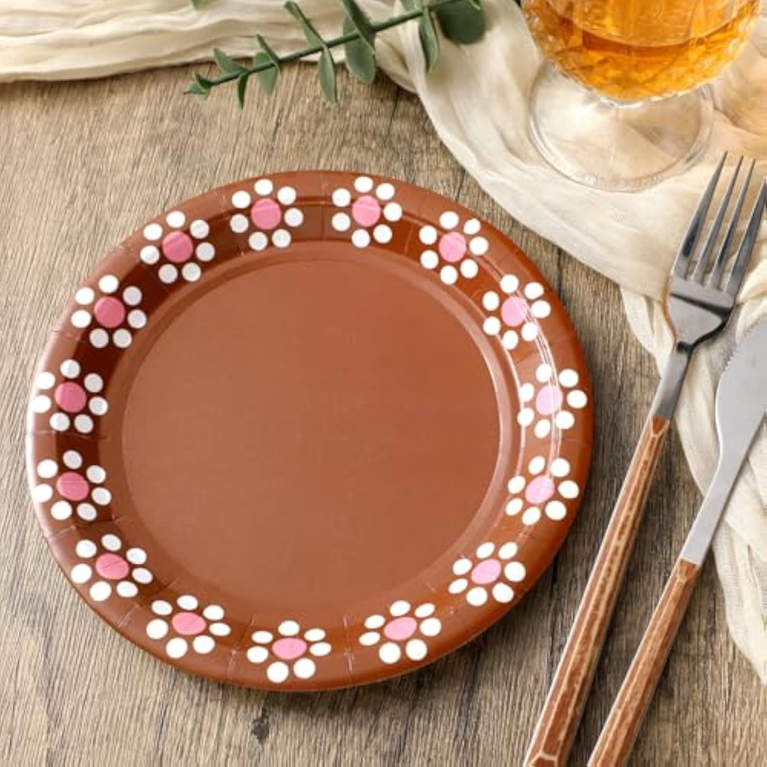 100 Pcs Pink Cielito Lindo Party Plates Mexican Paper Plates Disposable Platos De Barro Mexicanos Talavera Clay Dishes 7 Inch For Wedding Christmas Baby Shower Decoration Supplies