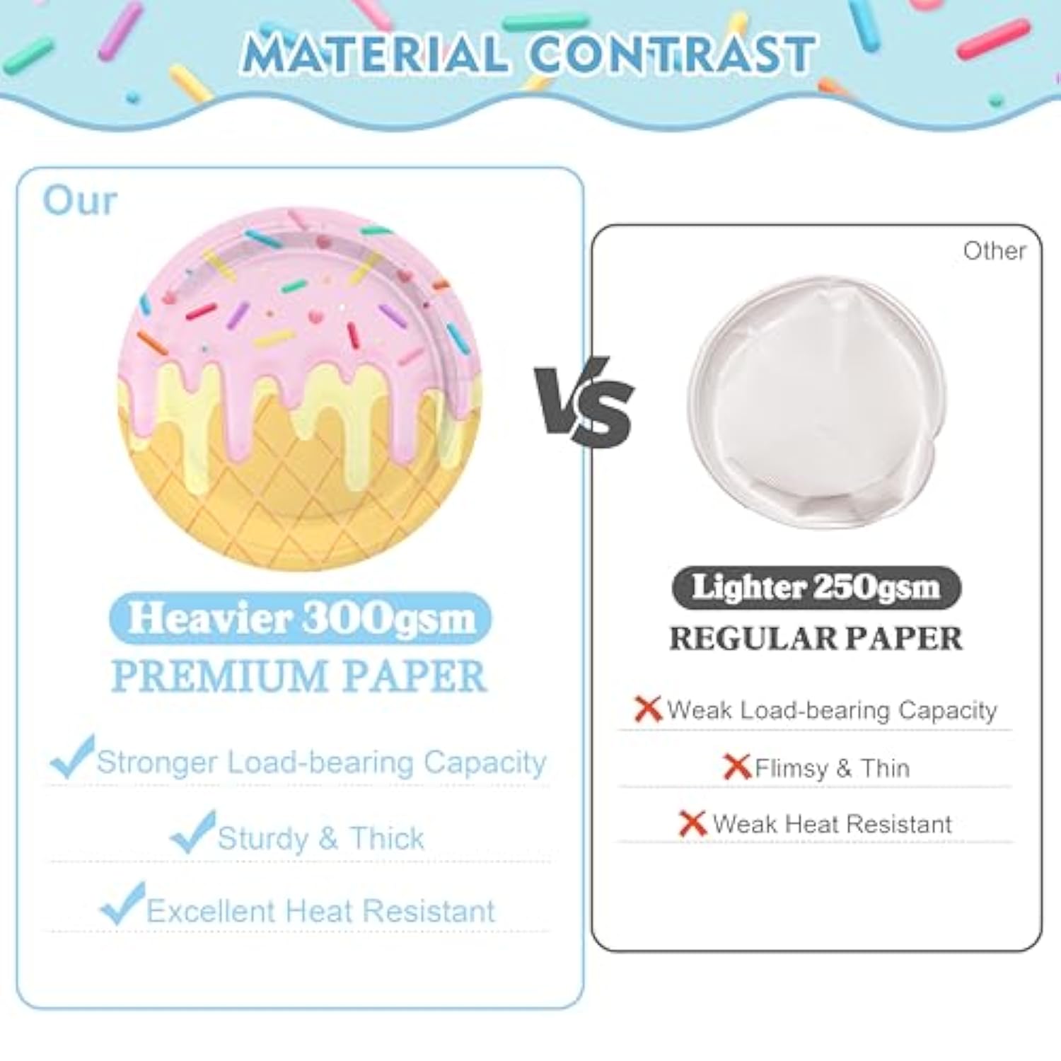 321Pcs Ice Cream Party Supplies For 50 Guests, Include Plates And Napkins, Cups, Forks, Knives With Banner, Tablecloths, Balloons, Ice Cream Theme Birthday Decorations