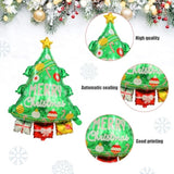 7pcs Christmas Foil Balloons Tree Snowman Santa Party Decor Self-Inflate