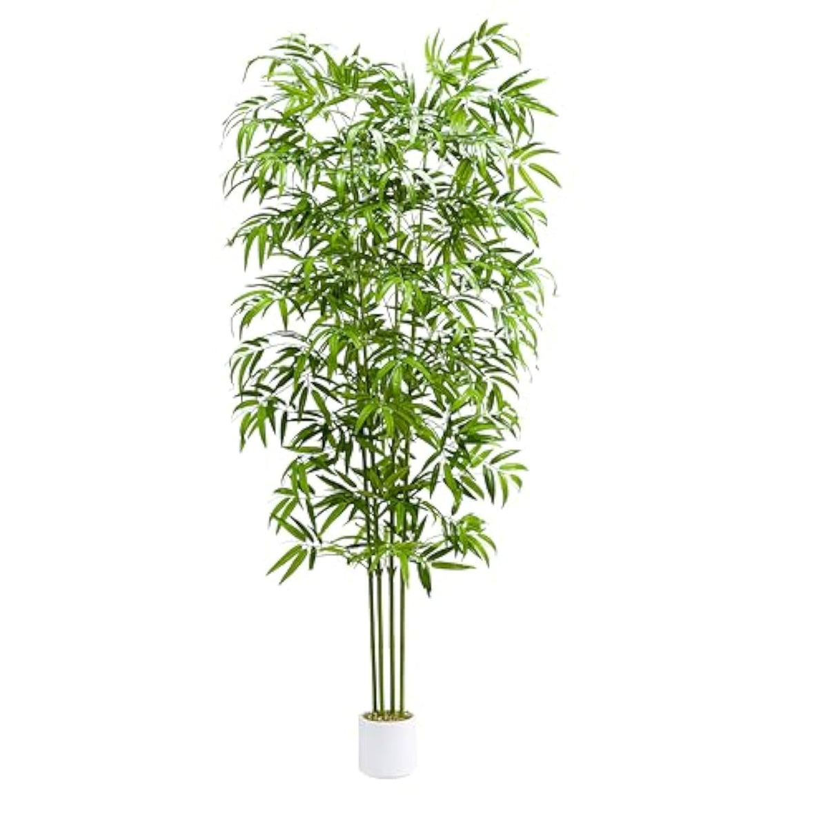 Artificial Bamboo Tree 6Ft Tall Fake Plants Faux Silk Plant, Faux Bamboo Plant For Home Office Indoor Outdoor Decor Artificial Trees With Tall Planter