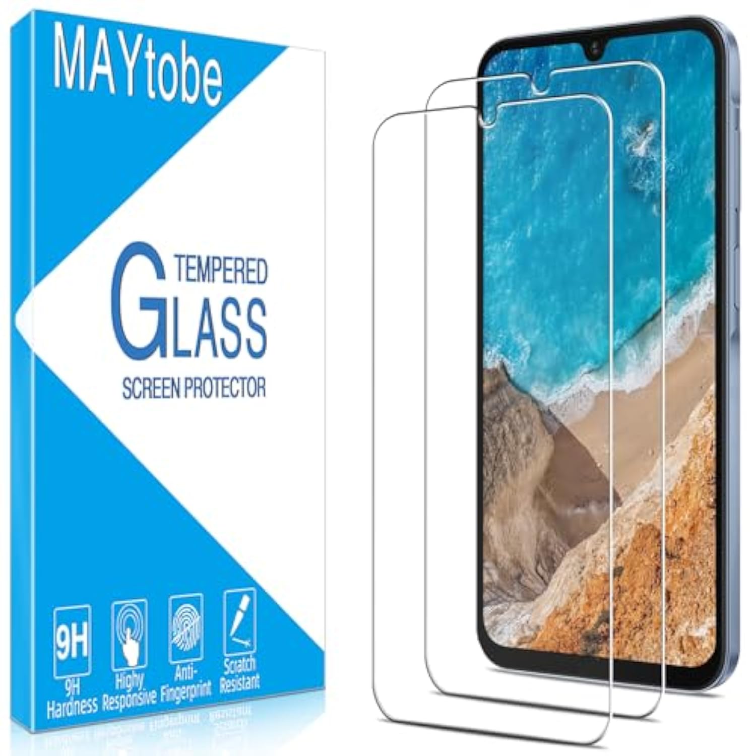 [2-Pack] Screen Protector Designed For Samsung Galaxy A15 5G Tempered Glass, Bubble Free, Anti Scratch, Easy To Install